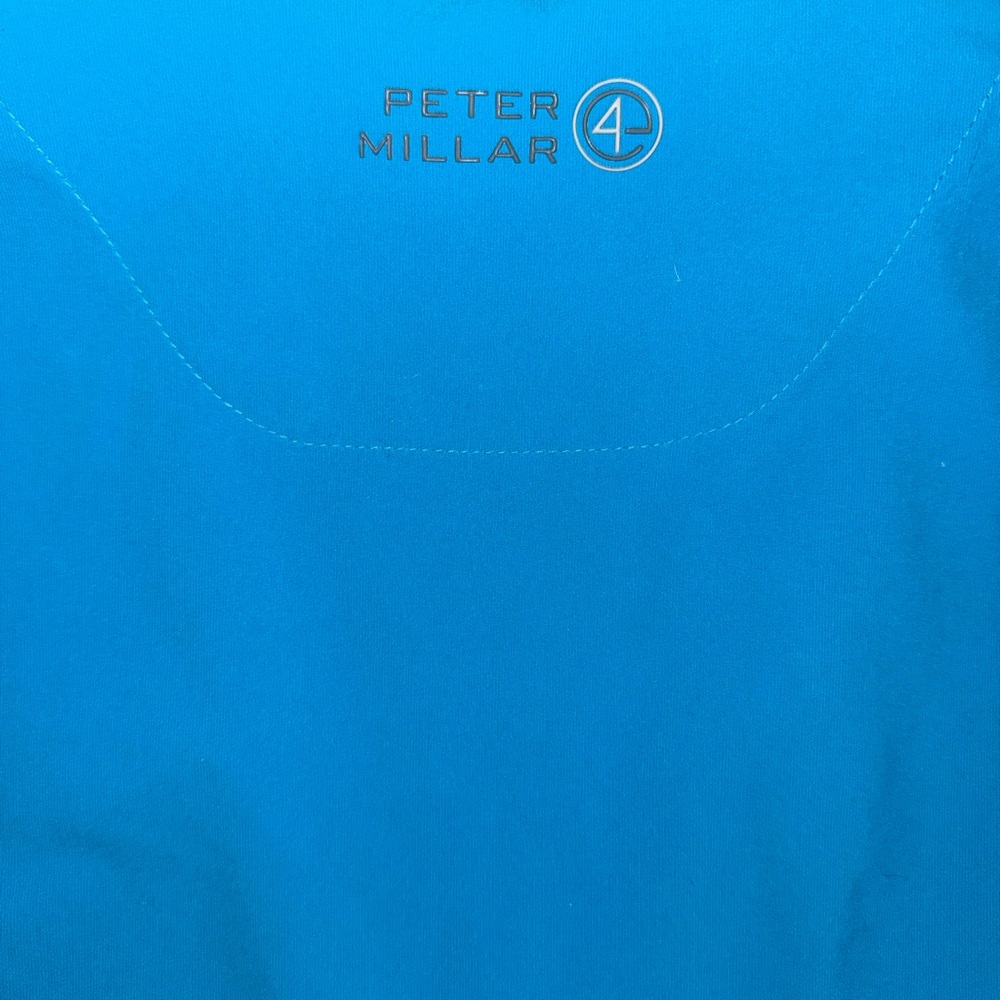Peter Millar Crown Sport Via 4 Wind Teal Zip-Up Vest Medium - Picture 6 of 7